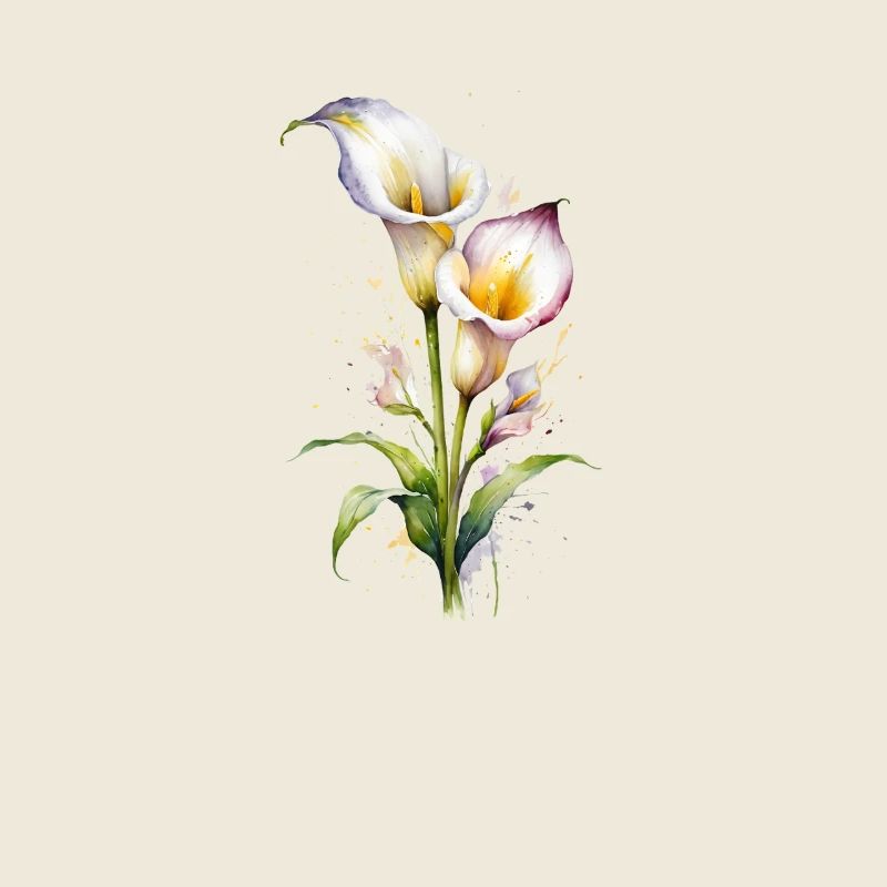 Lys Calla Aquarelle Elégants