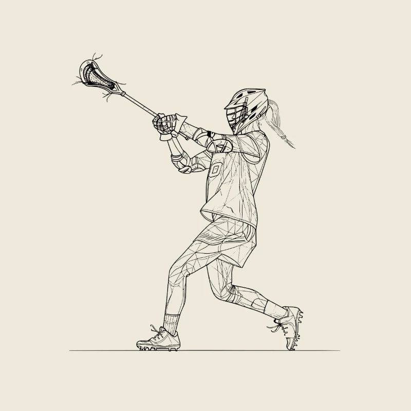Lacrosse Player Sketch