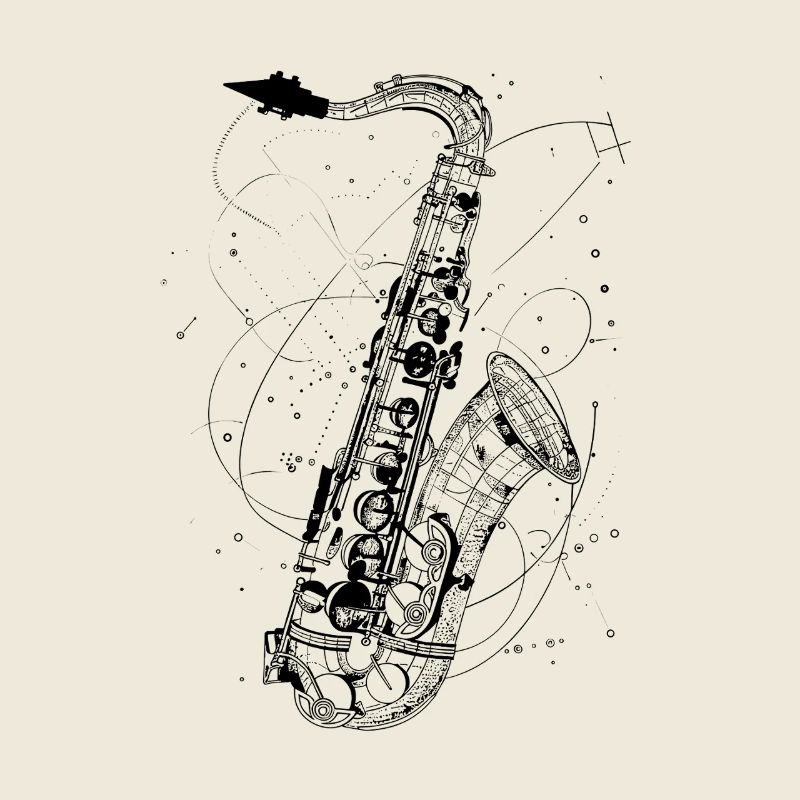Dessin de saxophone