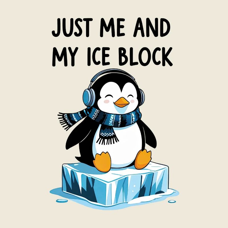 Juste moi et mon bloc de glace – Chill Penguin