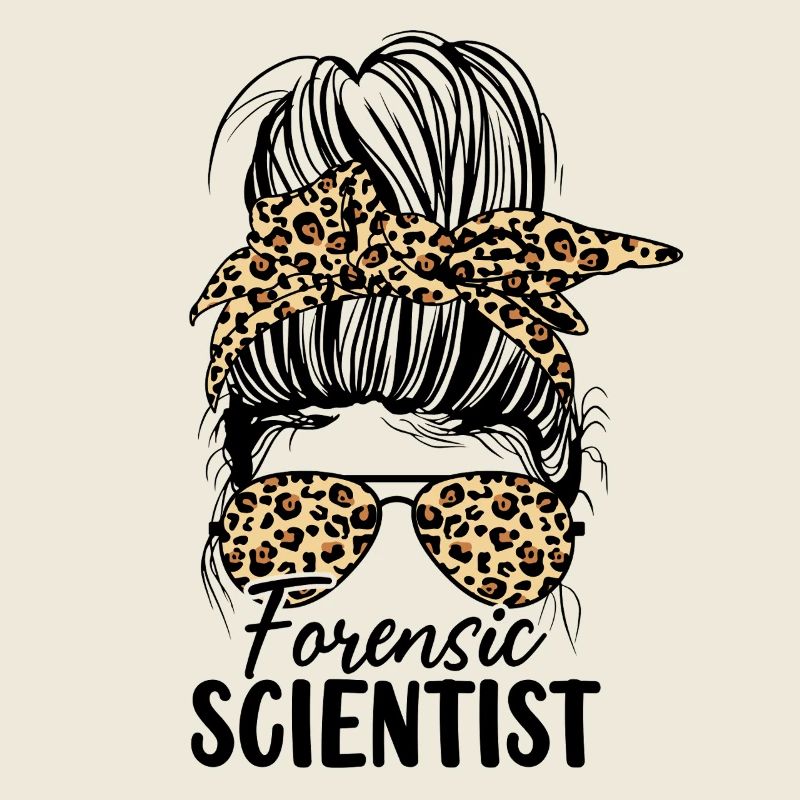 Forensiker Messy Bun Leopard Forensik