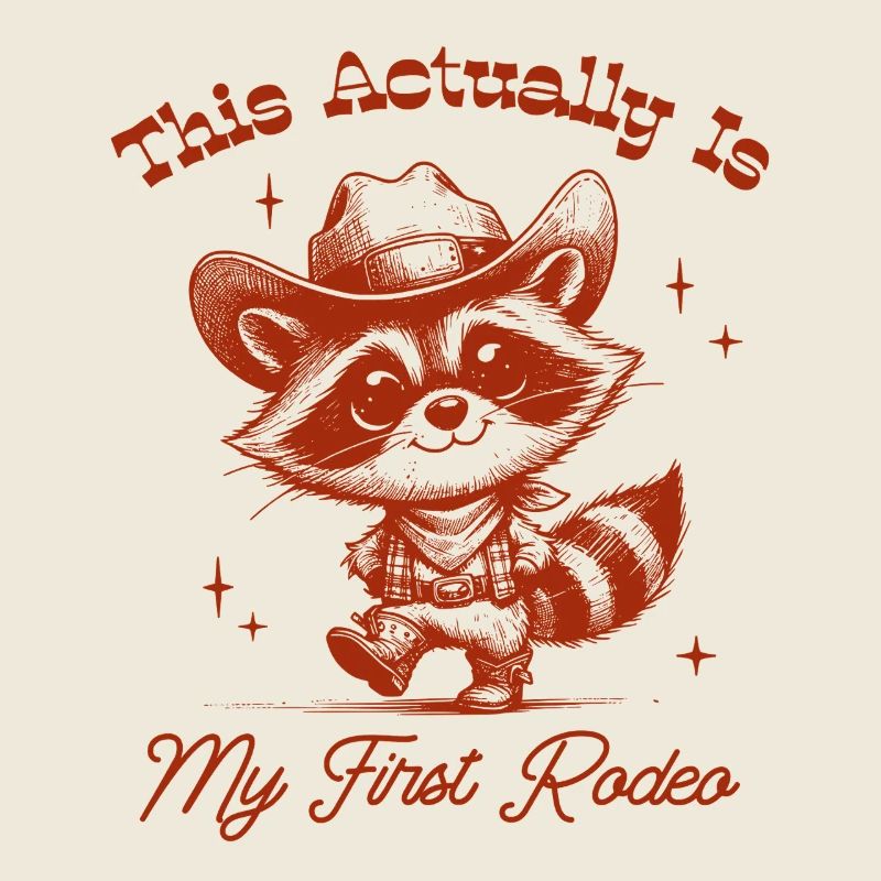 Das ist tatsächlich mein erster Rodeo Raccoon Cowboy