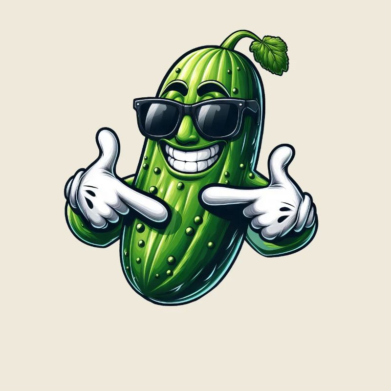 Coole Gurke mit Sonnenbrille Sommerstyle Eitelkeit