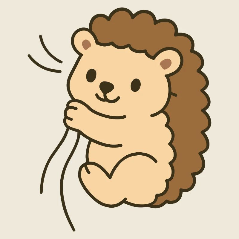 Bébé hérisson câlin