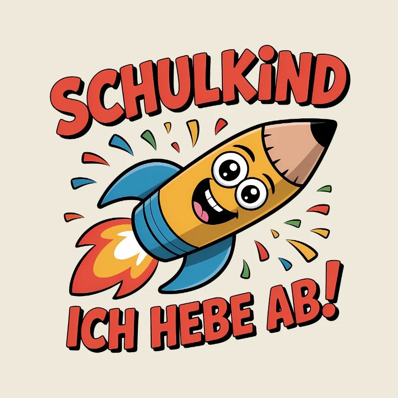 Einschulung Schulkind Raketenstift – Ich hebe ab!