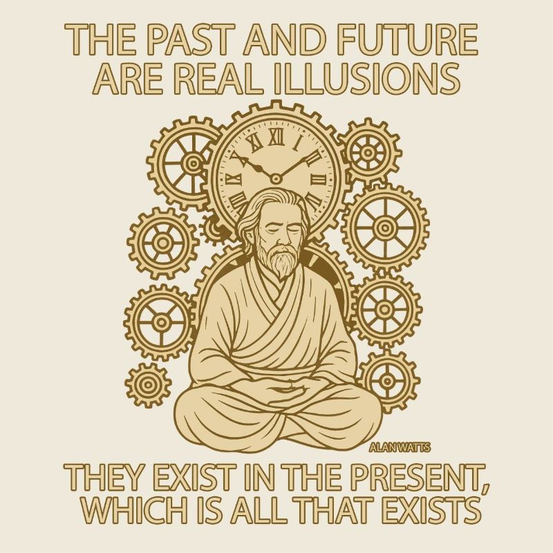 Alan Watts Present Time Quote Tee
