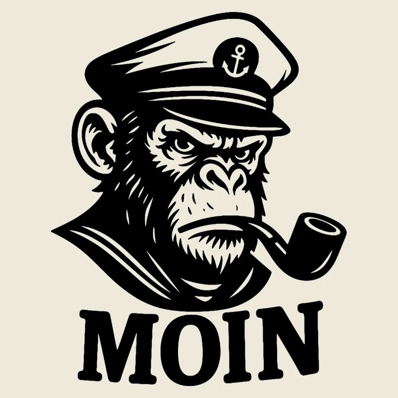 Captain Monkey with Whistle MOIN Design