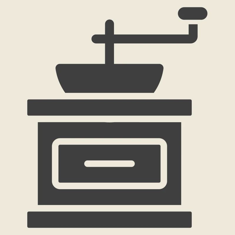 Vintage Kaffeemühle Logo Symbol