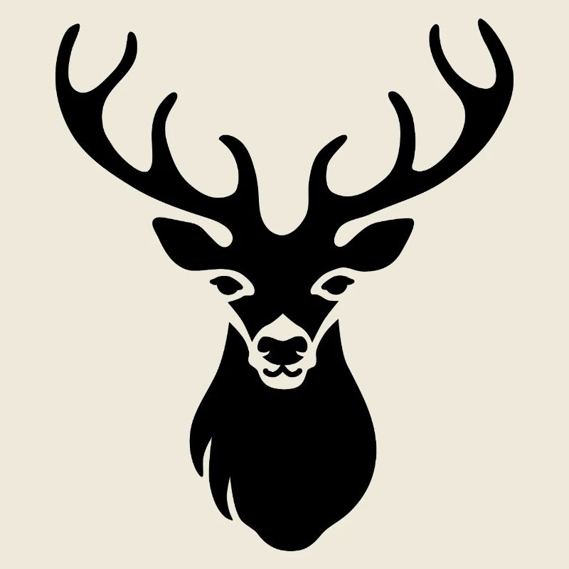 Hirschkopf schwarz