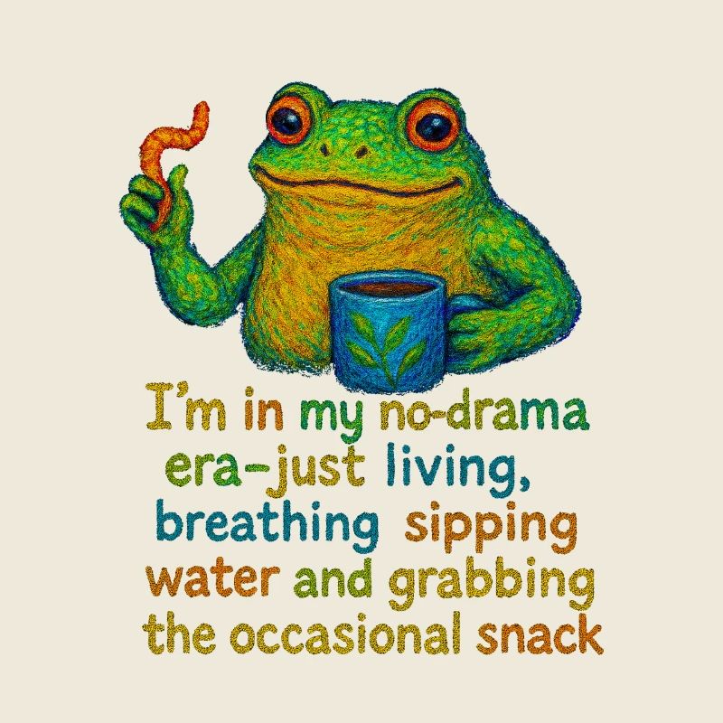 No-Drama Frog Mug Design