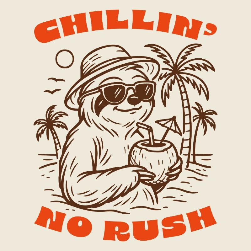 Chillin' Sloth - No Rush, Just Cool Vibes