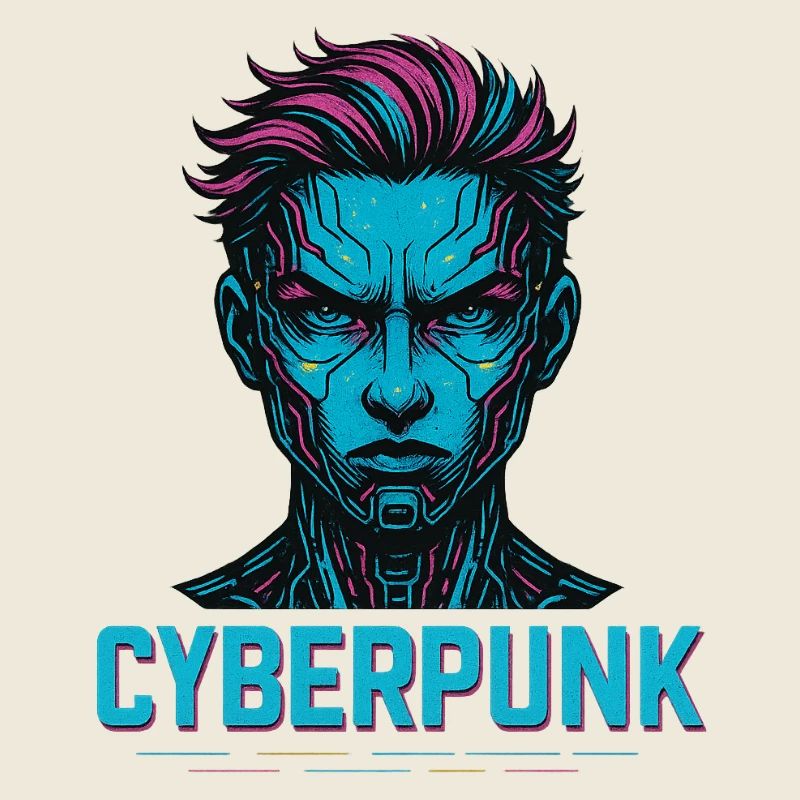 Conception d’avatar numérique cyberpunk