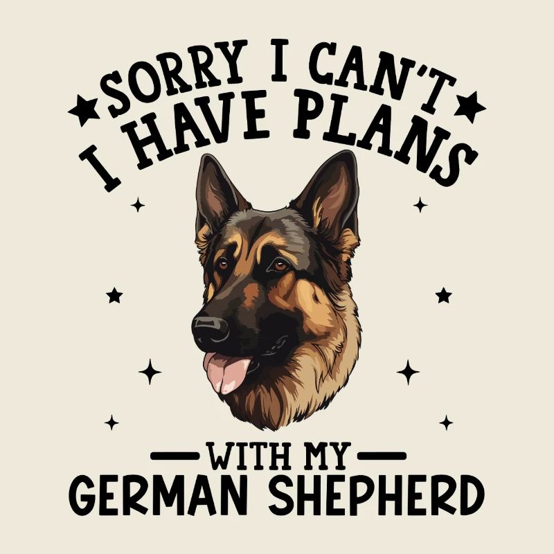 German Shepherd Illustration on Apparel
