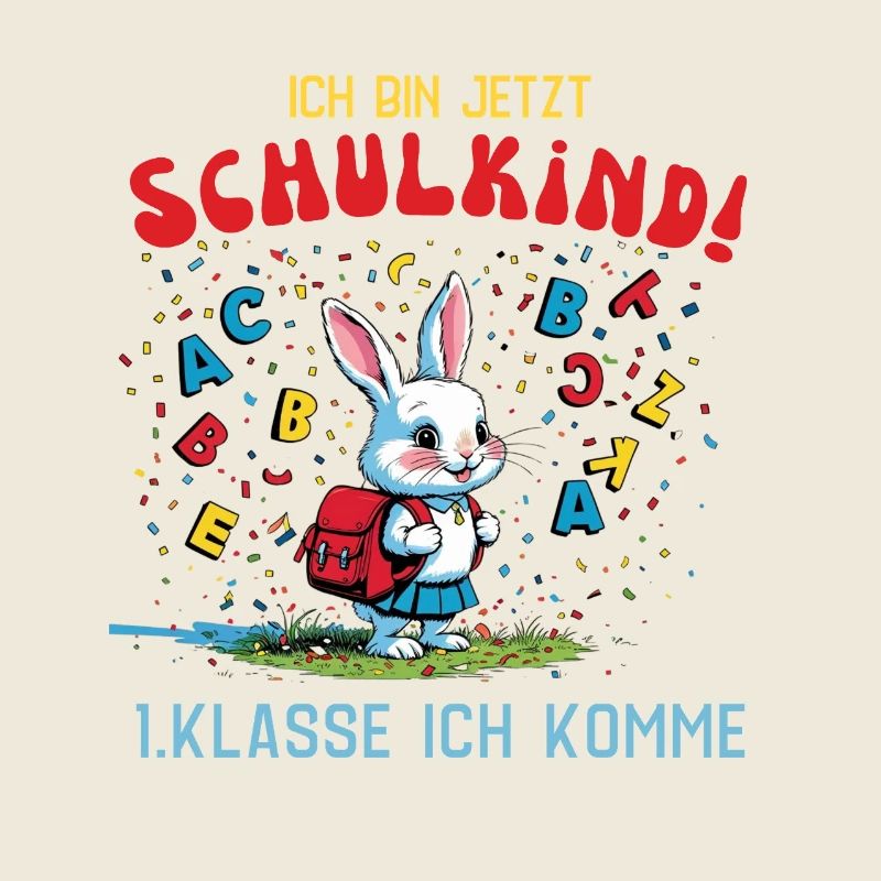 Cute back to school bunny with letters