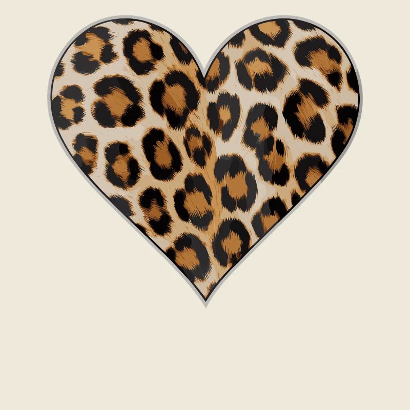 Leopard print heart pattern