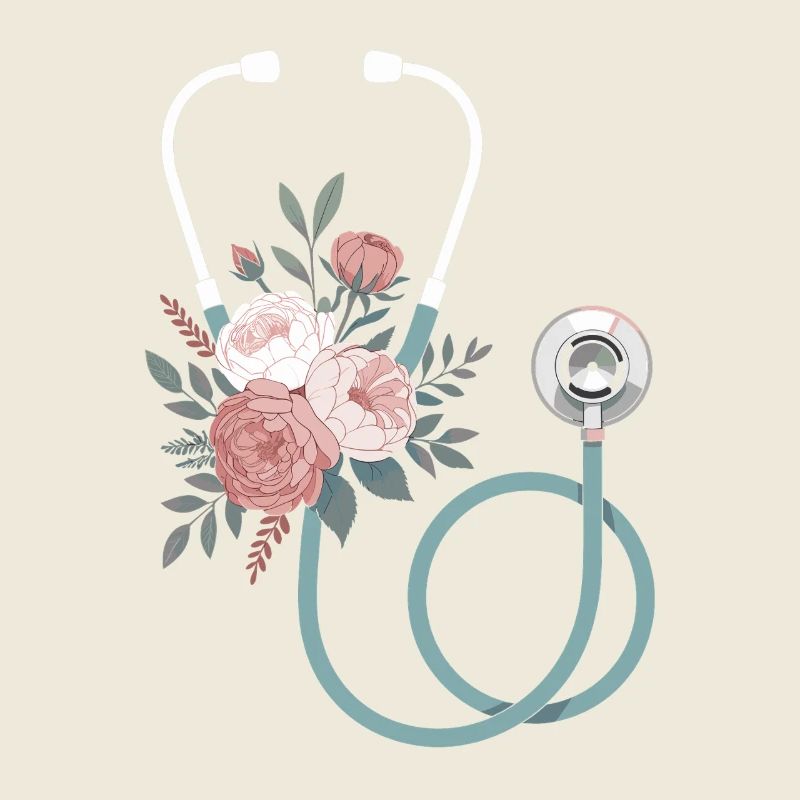 Stéthoscope floral