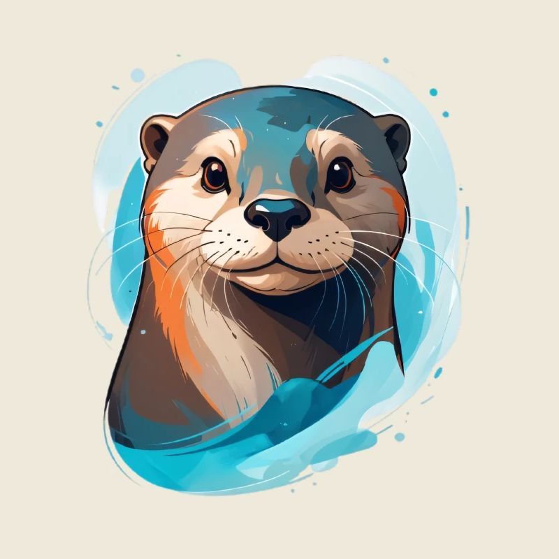Loutre dans un style de dessin animé moderne