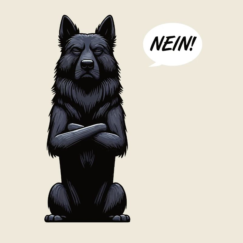 Nein Schwarzer Schäferhund Schäferhundbesitzer 