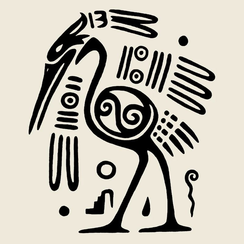Oiseau totem noir