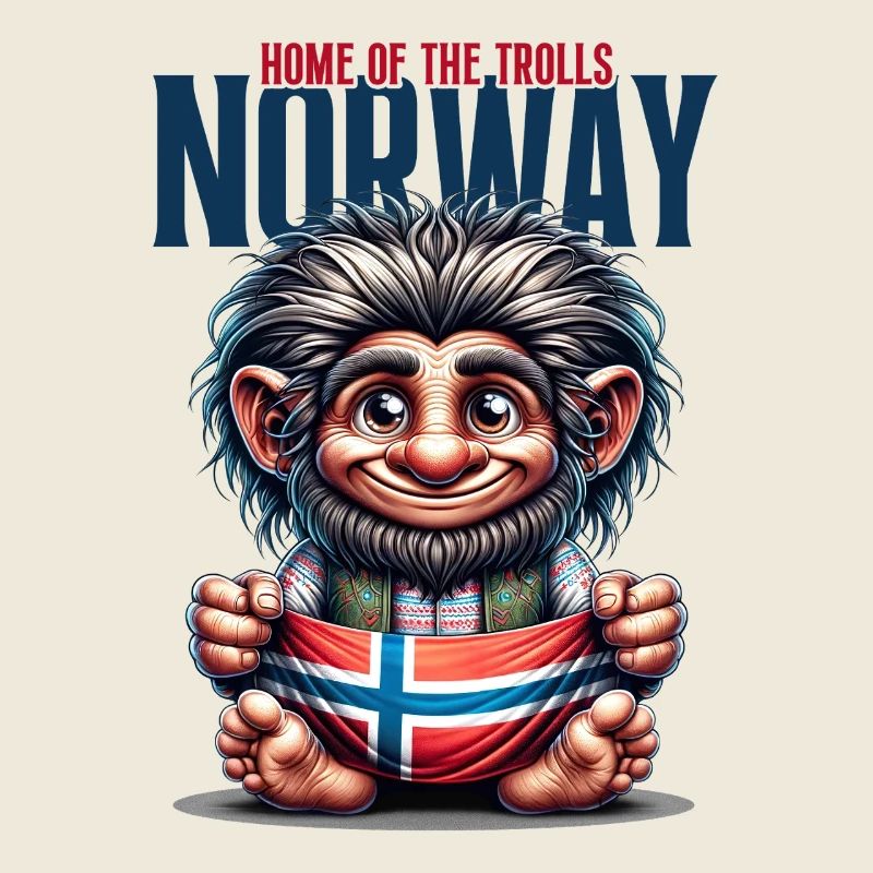 Norwegian Troll with Flag