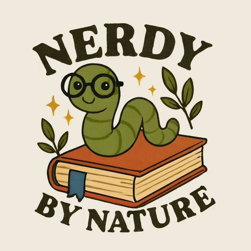 Lustiger Bücherwurm  
