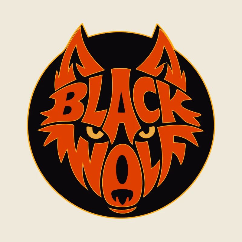 Black Wolf Retro Graphic
