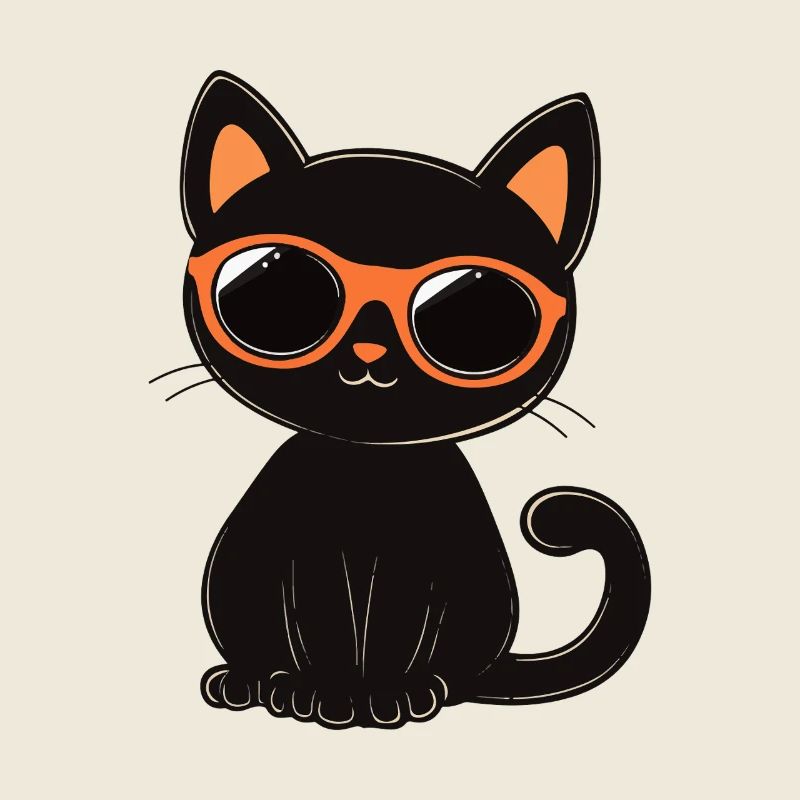 Chat avec des lunettes de soleil