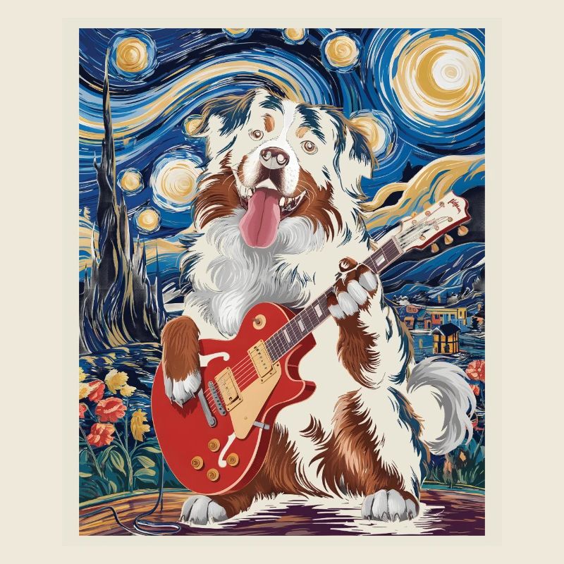 Style nuit étoilée pour chien