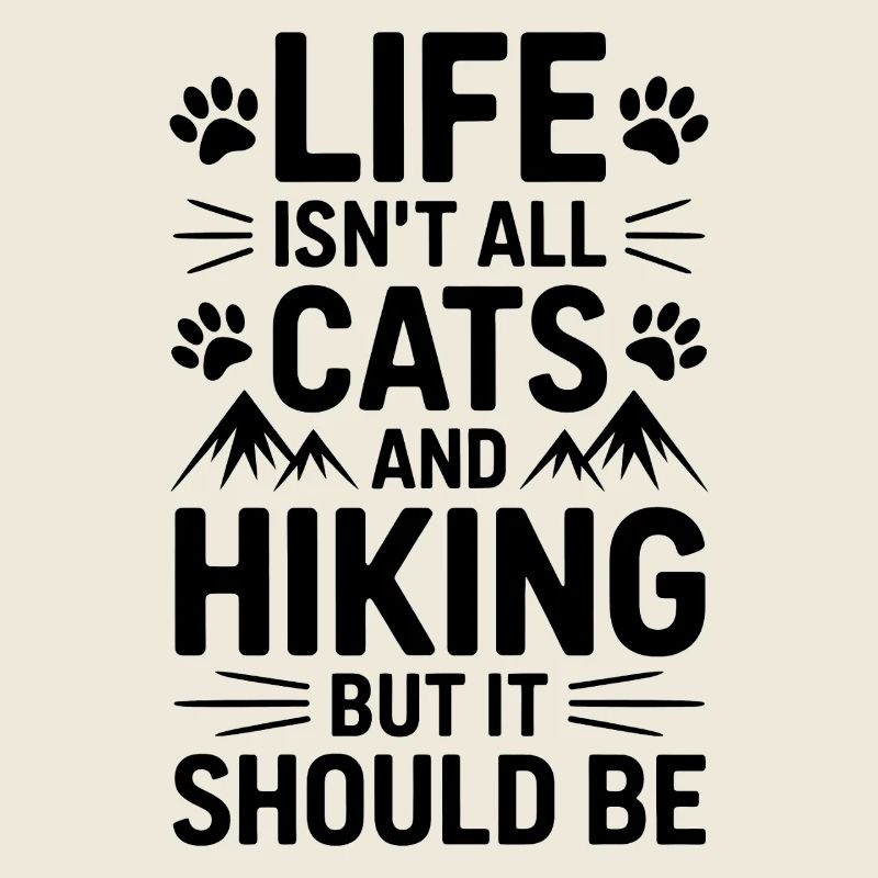 Wandern Spruch Katzen Berge Wandern Geschenk