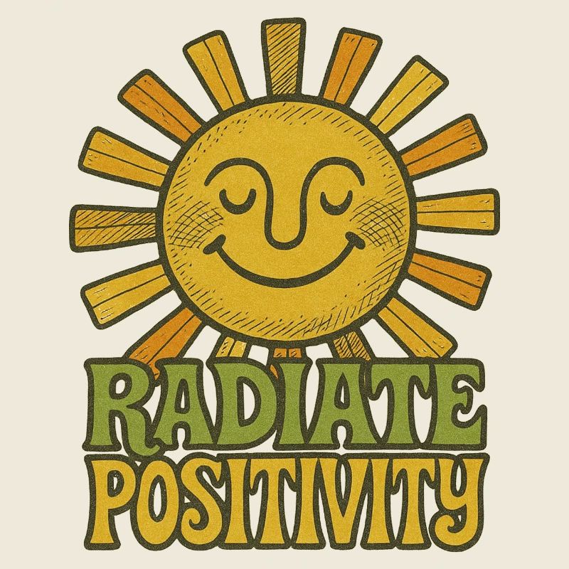 Rayonner de positivité soleil illustration