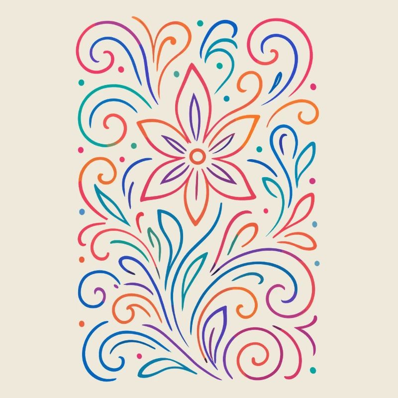Leuchtendes Blumenmuster in Neonfarben