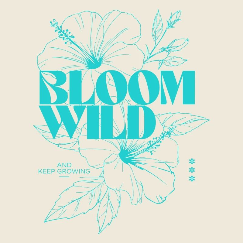 Bloom Wild Floral Typographie Design