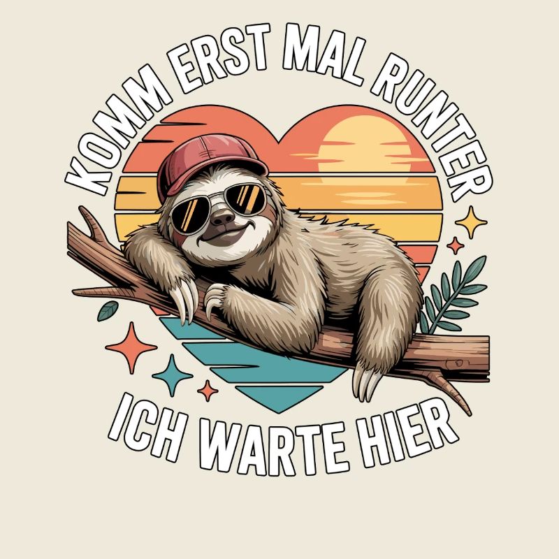 Komm Erst Mal Runter Ich Warte Hier Faultier