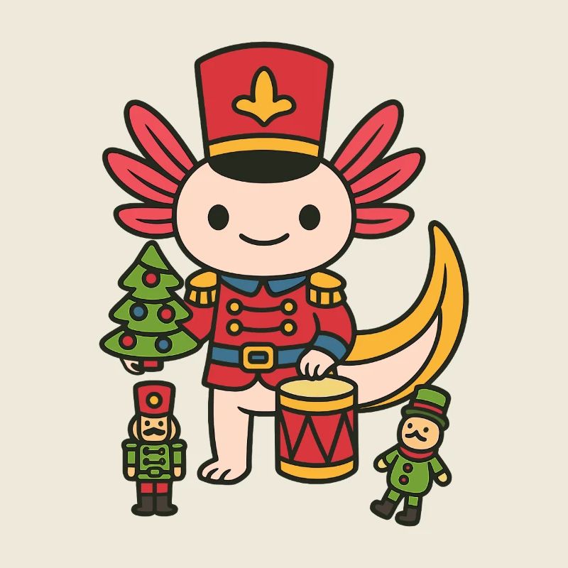 Axolotl Noël Toy Soldier