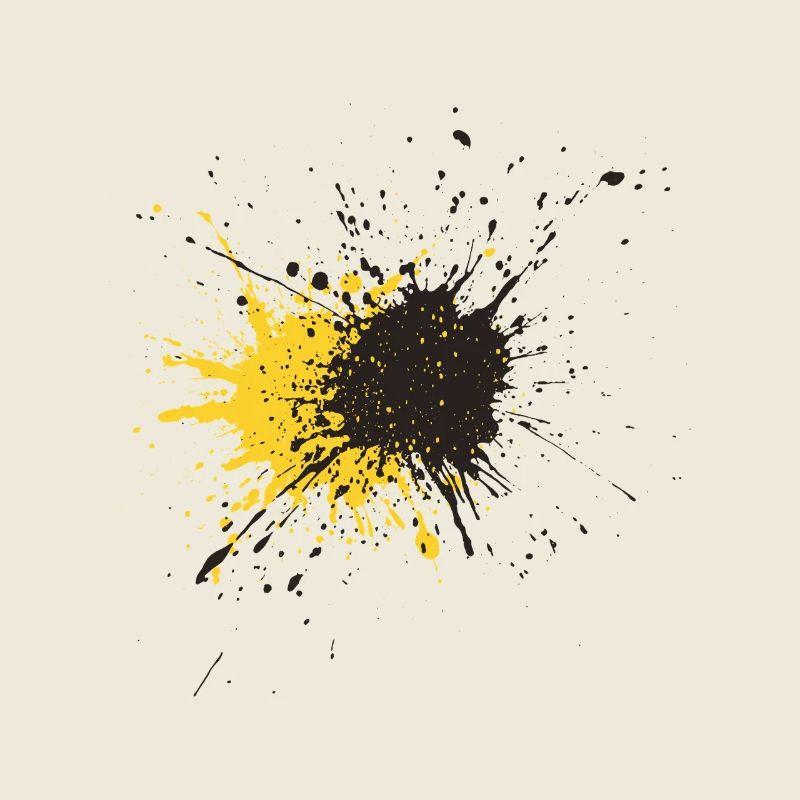 Art Splash Jaune Noir Splash