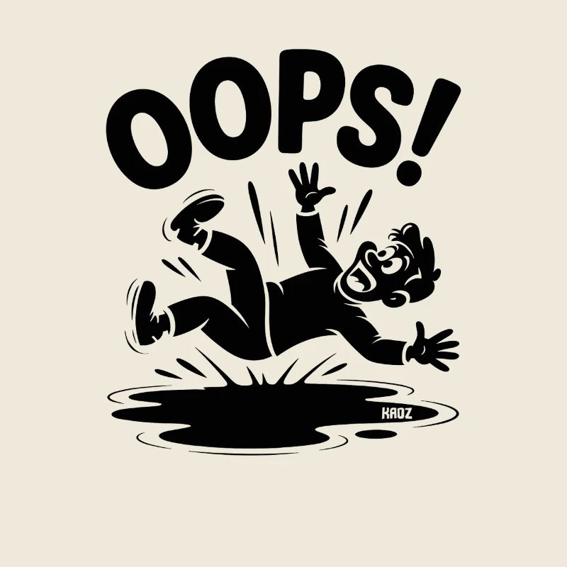 OOPS Fall Cartoon Funny Case