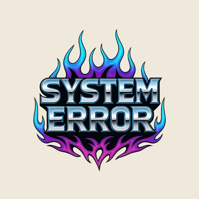 Systemfehler Flammen Grafik