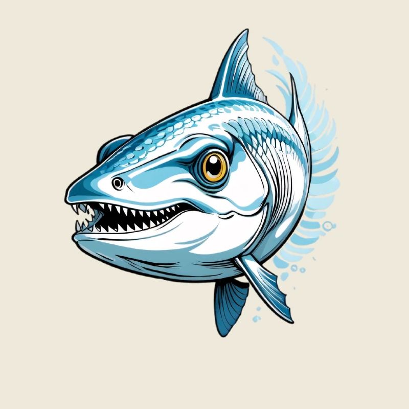 Blauer Raubfisch Aggressor