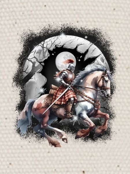 Chevalier Guerrier Cheval Médiéval