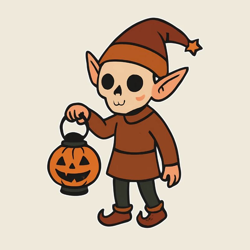 Gnome Halloween Lantern