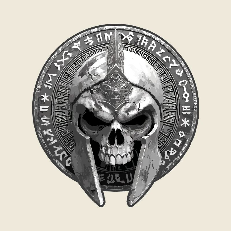Spartan Skeleton Gladiator Skull