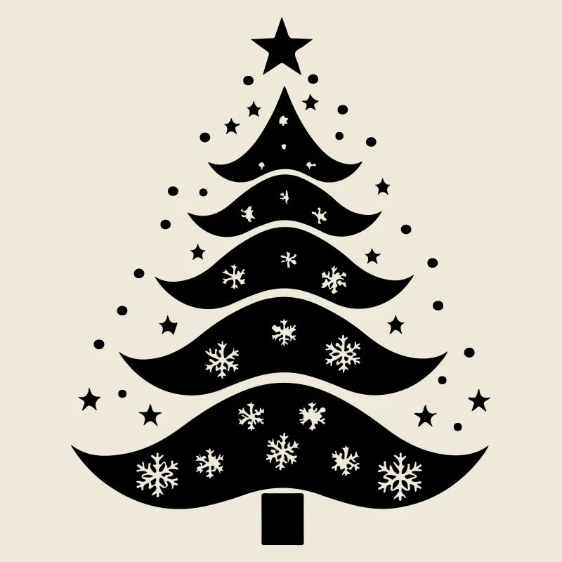 Silhouette du sapin de Noël