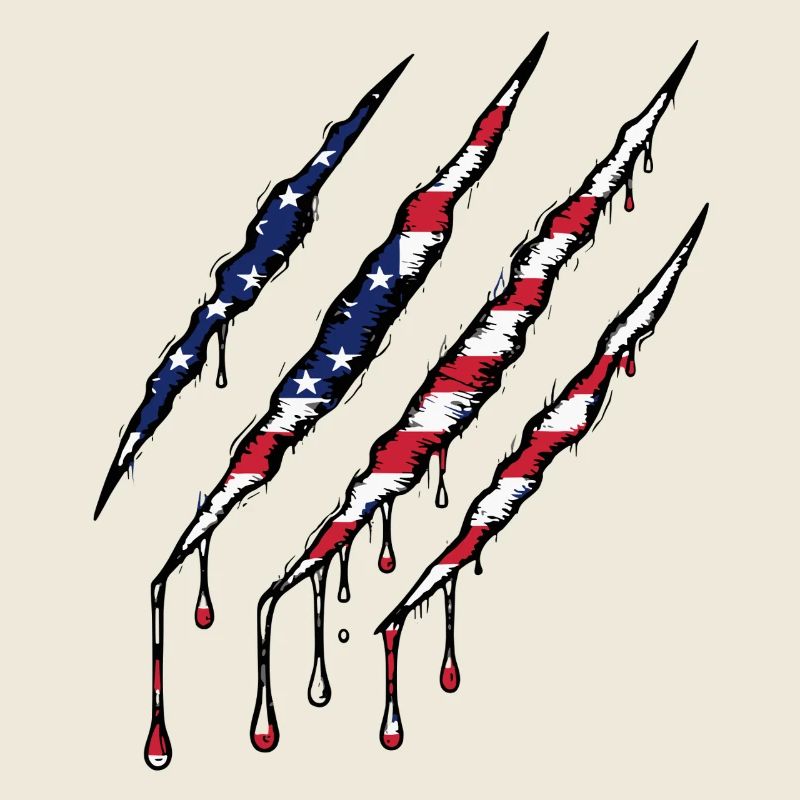 Scratch USA Flag Scratch Trace
