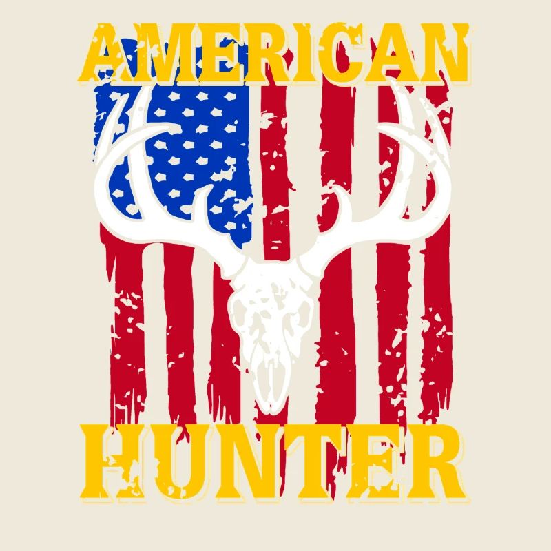 fier chasseur de crâne américain drapeau humour