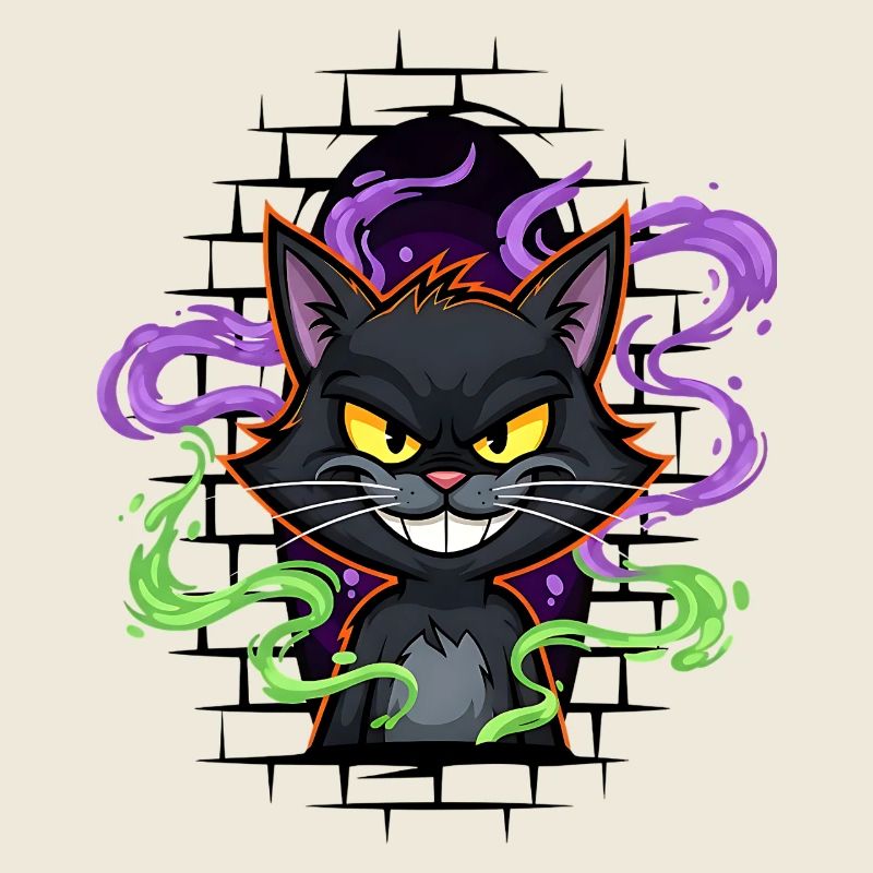 Graffiti chat néon