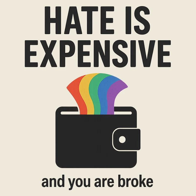 Hate Is Expensive Wallet Graphic