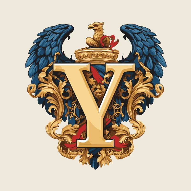 Y Letter Name Crown