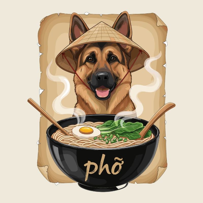 Phở Chien en chapeau de bambou