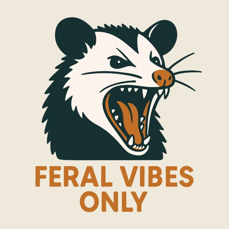Wilde Vibes Nur Opossum-Humor