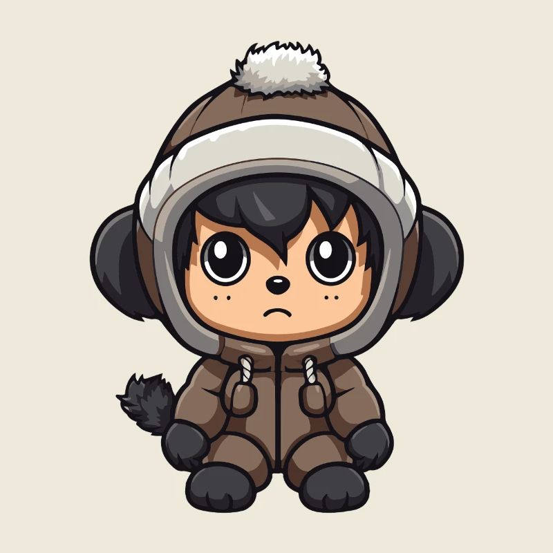 Affe Winter Tier Baby Comic